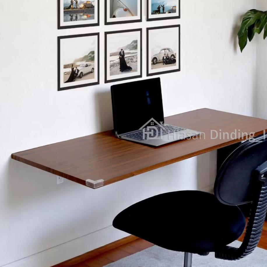 Meja Setrika Lipat Dinding Motif Kayu Gelap, Meja Lipat Serbaguna Kuat Dan Kokoh