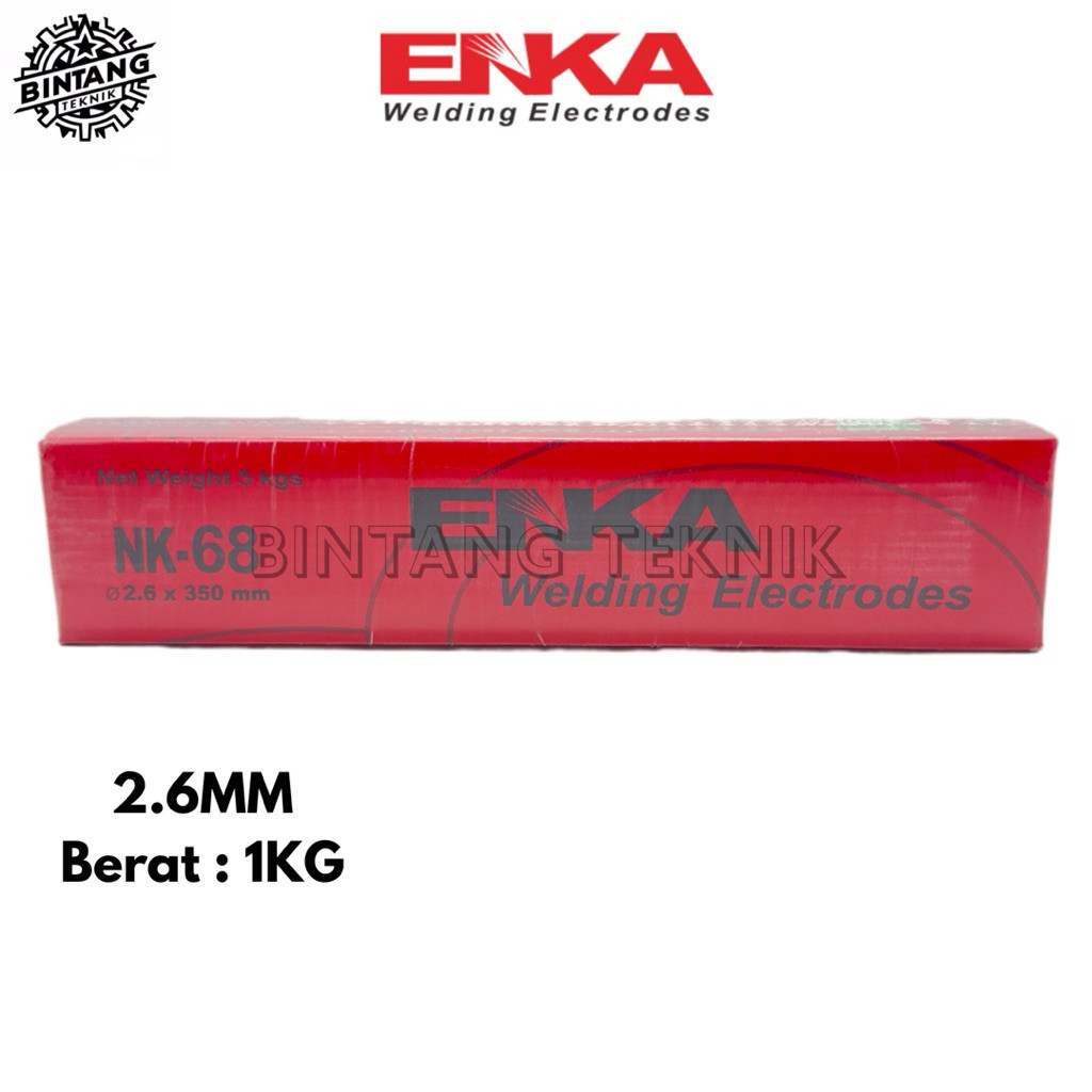 Kawat Las Nk-68 2.6Mm [1 Kg] / Kawat Las Enka Nk-68 2.6Mm [1Kg] / Elektroda Las Listrik Enka 2.6Mm
