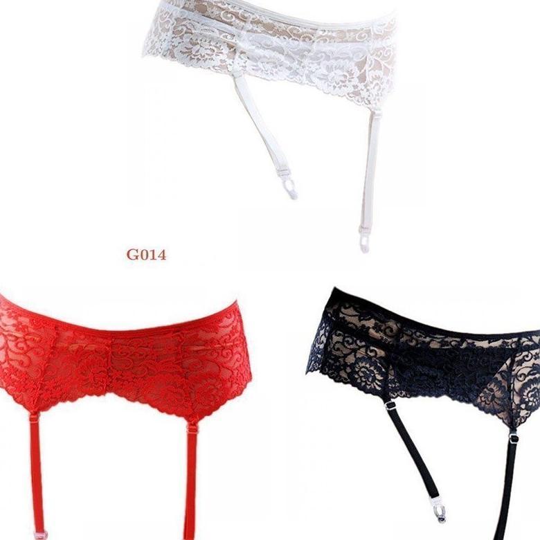G014 Garter Belt Tali Penjepit Stocking Pengait 3 Baris Tali 4