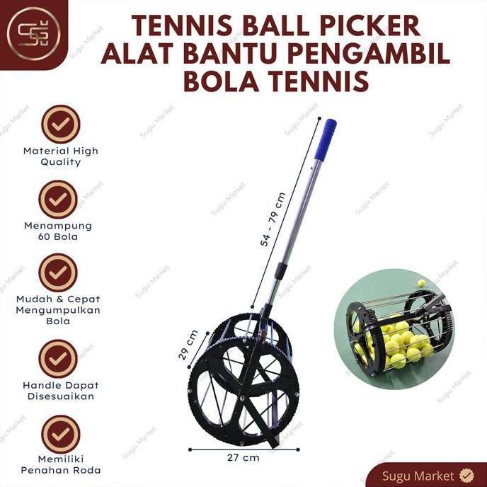 TERLARIS - TENNIS BALL PICKER | ALAT PENGAMBIL BOLA TENNIS | TENNIS BALL COLECTOR