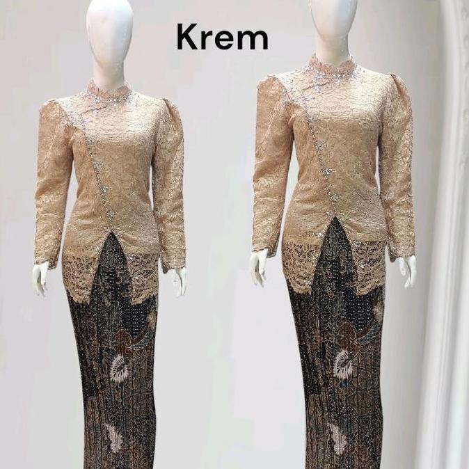 Kebaya Janggan setelan rok plisket/kebaya mewah/setelan kebaya cantik