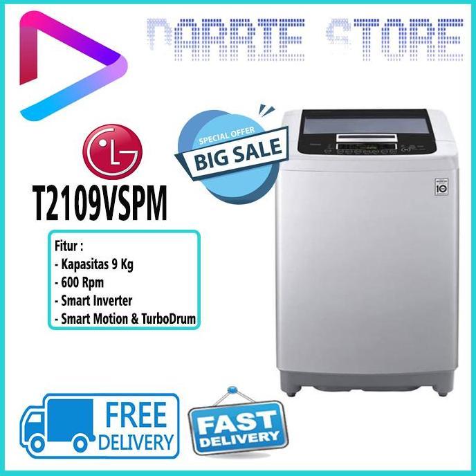 LG T2109VSPM MESIN CUCI 9 KG TOP LOADING WASHER T2109 2109VSPM