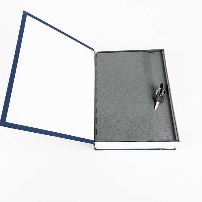 WISZCA Brankas Mini Ukuran L Kotak Rahasia Bentuk Buku Kamus Aman Simpan BPKB HP Perhiasan Kunci Uan