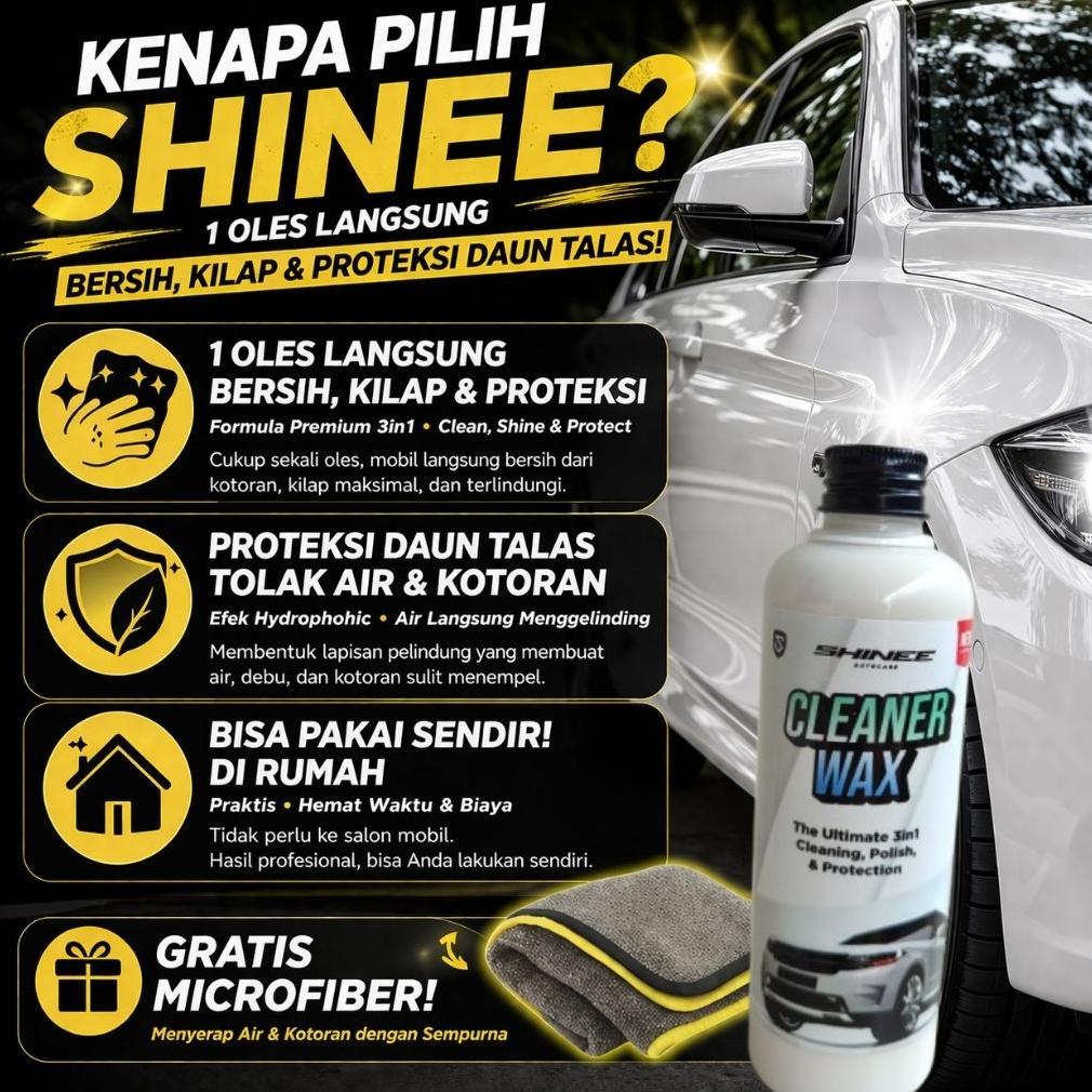 HOT DEALS Cleaner Wax SHinee | Poles Body Mobil Penghilang Baret Wax Pengkilap Mobil Putih