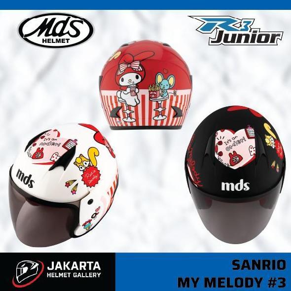 TERLARIS MDS SPORT R3 JUNIOR SANRIO MY MELODY #3 HELM HALF FACE SNI