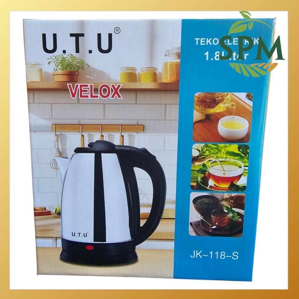 BIG PROMO SPM TEKO LISTRIK VELOX CERET PEMANAS AIR / KETTLE LISTRIK UTU ( 1,8 LITER ) STAINLESS STEE