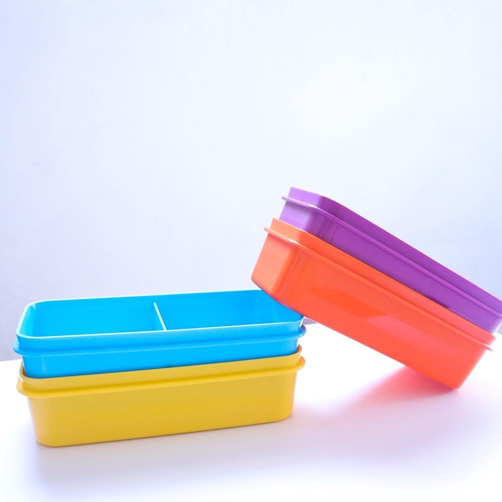 BEST SALE KUBOX KOTAK MAKAN RECTANGULER WITH DIVIDER/LUNCH BOX