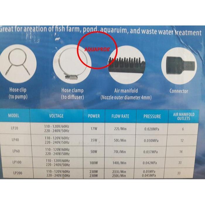 Pompa Udara Airpump Aerator Resun LP200 Resun LP 200