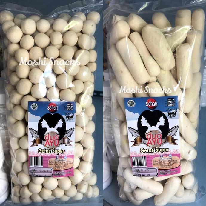 getas super cap duo ayu / getes ikan seto kerupuk asli bangka 250gr / kretek pilus krupuk ikan ampla