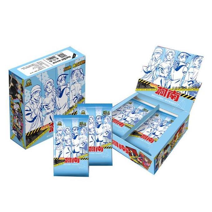 QROPSNO 150Pcs Kartu Anime Detective Conan Little Dinosaur Photocard Detective Conan Shinichi Kudo