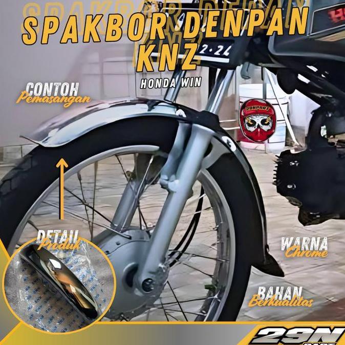 SPAKBOR SEPAKBOR SLEBOR DEPAN ORIGINAL KNZ CHROME HONDA WIN SERI READY