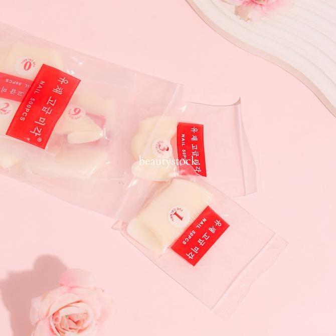 Chiodo- Kuku Palsu Bening Putih Almond Stiletto 500Pcs