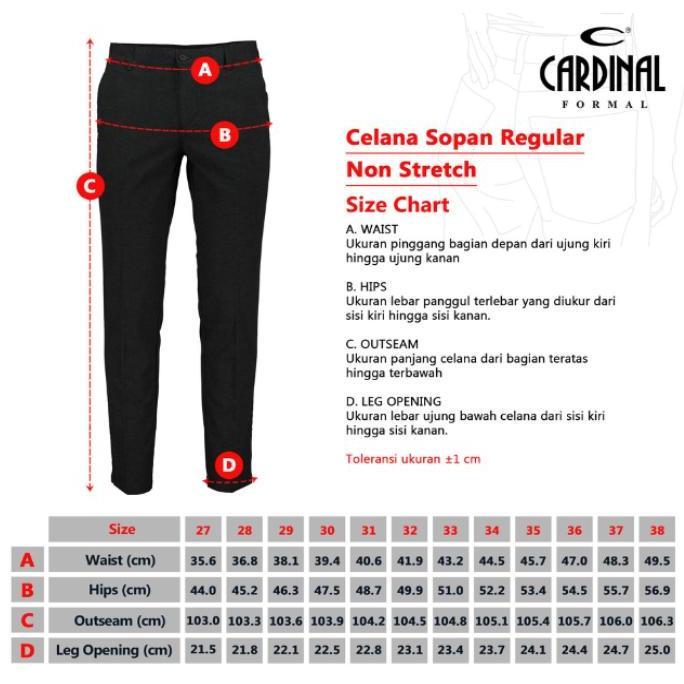 Cardinal Celana Panjang Formal Regular Fit Pria F4138BK01C
