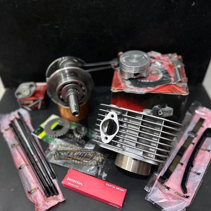 Paket Bore Up 250Cc Xgp Pnp Cb Tiger Gl Megapro Block Cylinder Askruk Xiema Gigi Rantai Kamprat Kare