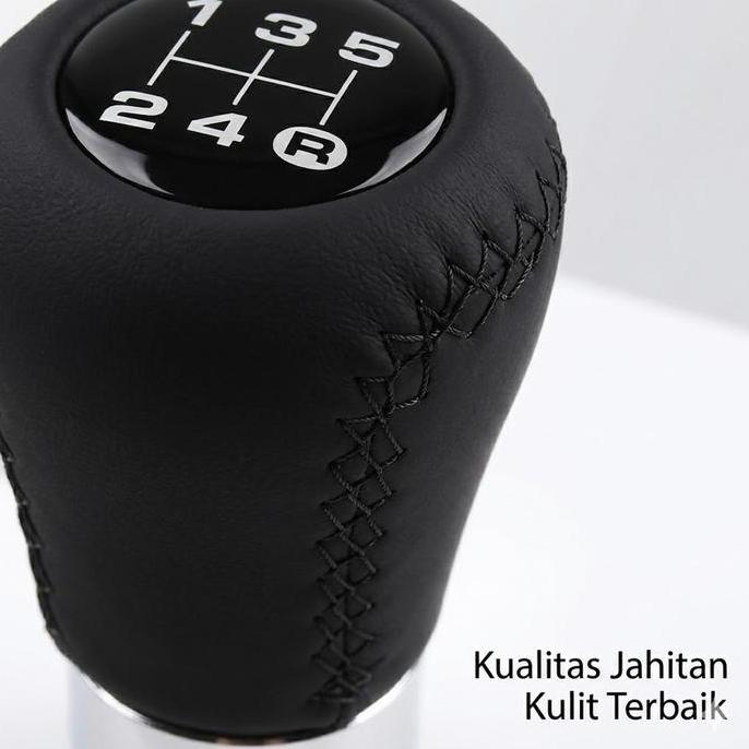 Knob Perseneling Gigi 5 Speed 15Mm Kulit Awet Anti Slip Adapter Mobil Manual Asli