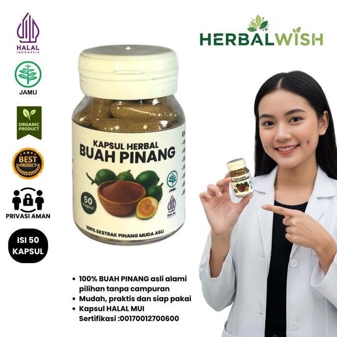 Kapsul Buah Pinang Muda Herbal Original isi 50