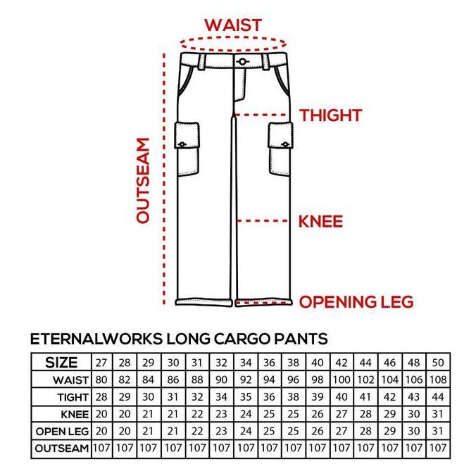 ETERNALWORKS BUFFO GREY LONG CARGO PANTS - CELANA CARGO PANJANG