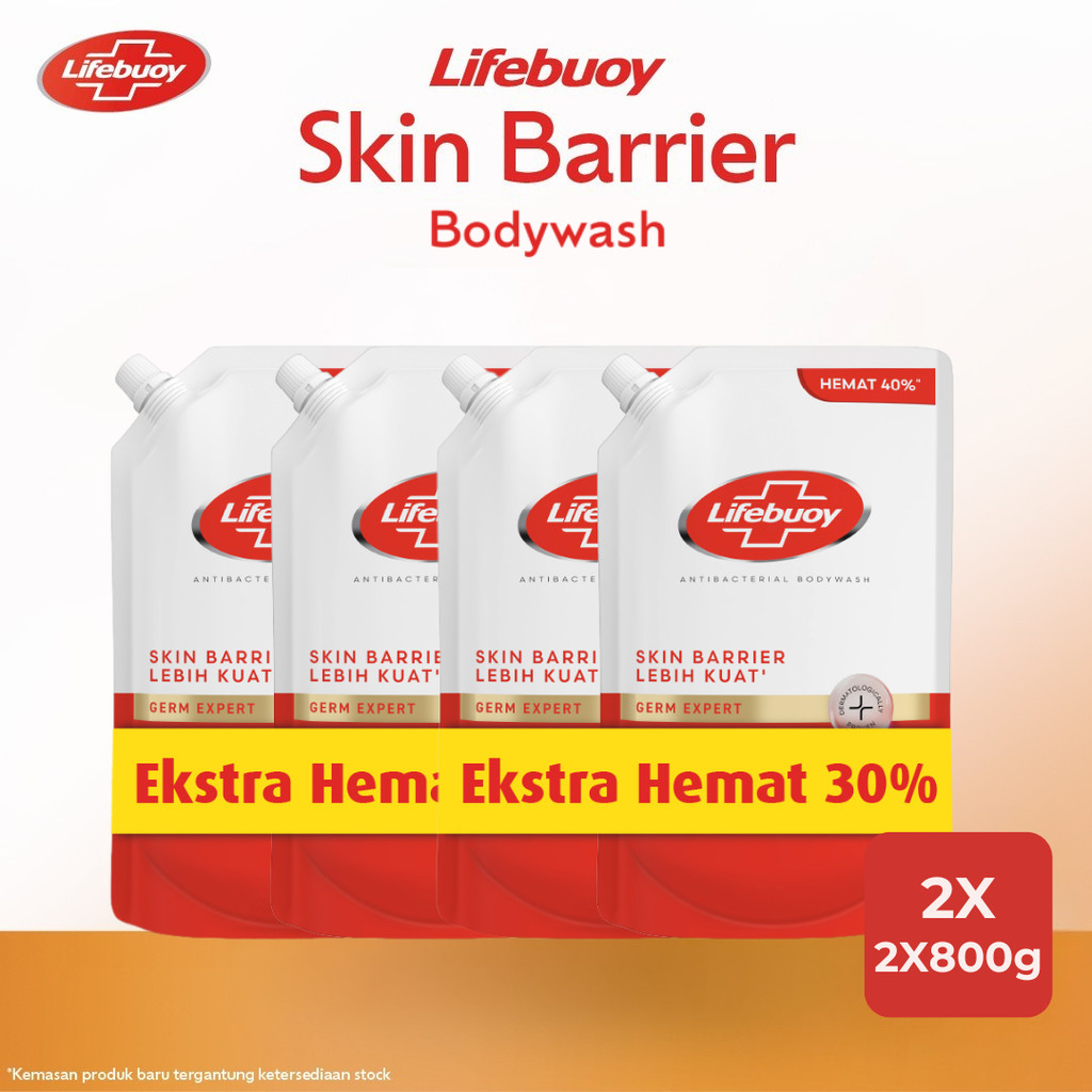 [LEBIH HEMAT 30%] Lifebuoy Sabun Cair Sabun Mandi Antiseptik Total 10 Dengan Activ Silver+ Formula 8