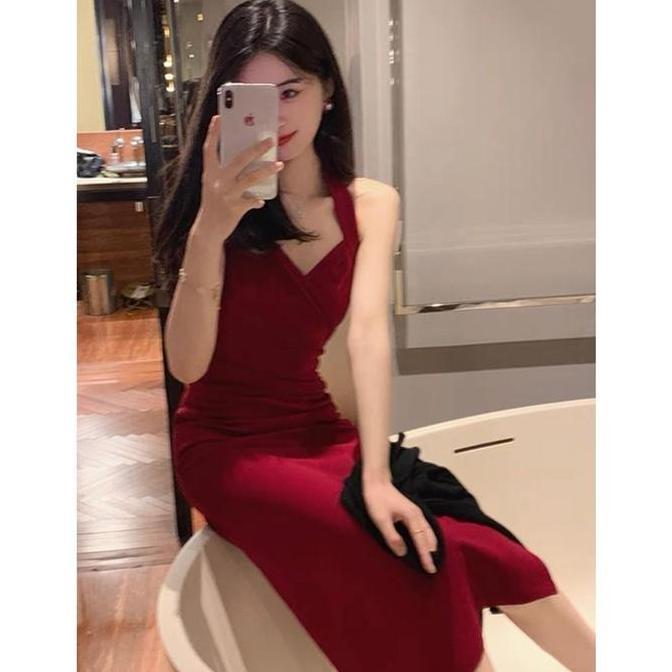 New 7828 Baby Pink Dress Vintage Big Size Cocktail Dress Wanita White Long Black Bodycon Dress Panta