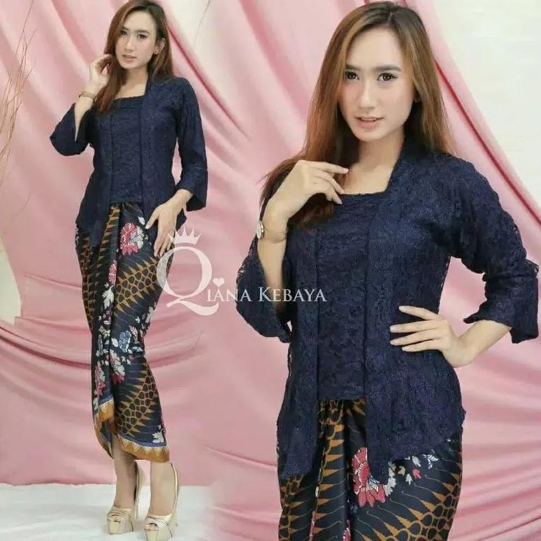 Harga Miring Set Kebaya Kutubaru Brokat Modern Baju Wisuda Pesta Kondangan Tunangan Kartinian Atasan