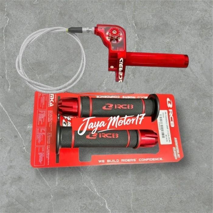 Paket Gas Spontan Acerbis V2 Plus 1 Kabel + Handgrip Rcb Hg55 Original + Jalu Stang Cnc Universal Pa
