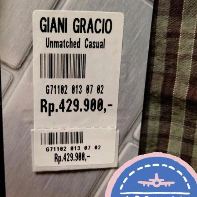 Kemeja pria giani gracio lengan pendek orinal