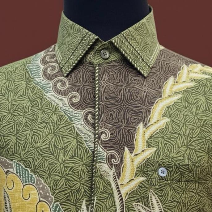 Batik Cantik Exclusive - CAKRABUANA | Baju batik pria lengan pendek jahitan bordir premium sk mewah 