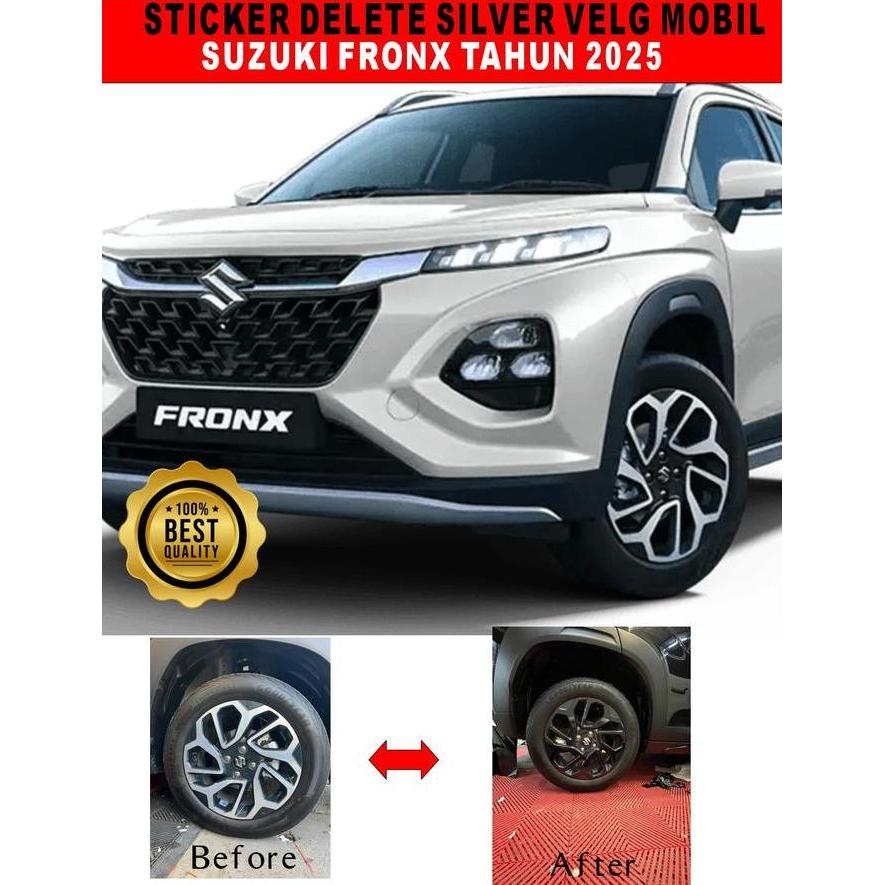 STICKER DELETE SILVER VELG MOBIL SUZUKI FRONX TAHUN 2025 (5-VELG) HEMAT