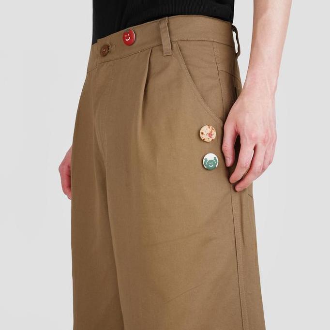 FAITH FADE x KEBAB MONSTER - Stained Baggy Pants (Khaki)