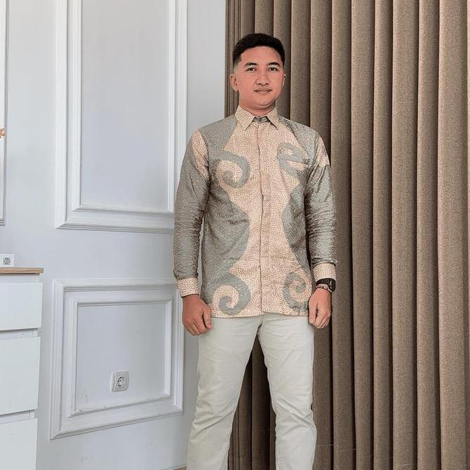KEMEJA Couple Kemeja Batik Slimfit Viscose Kondangan Tunangan