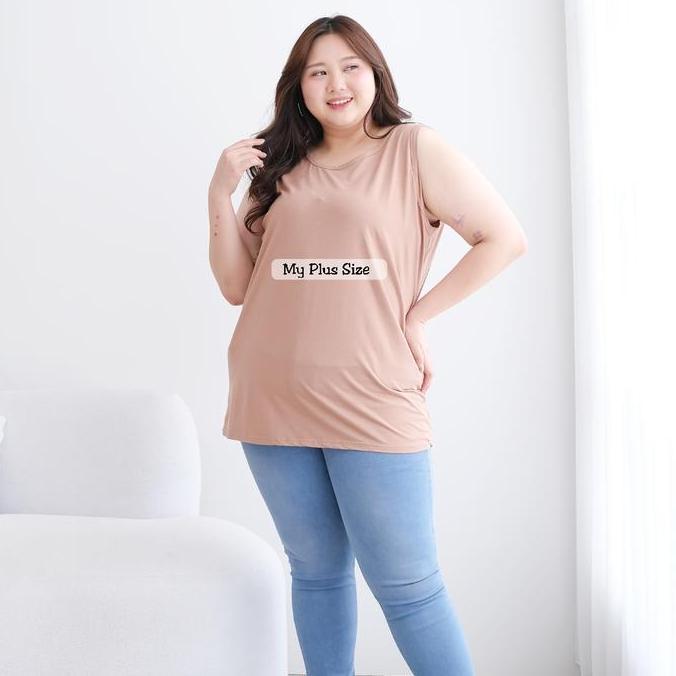 Tanktop Wanita Super Jumbo, Ld 120-150 cm