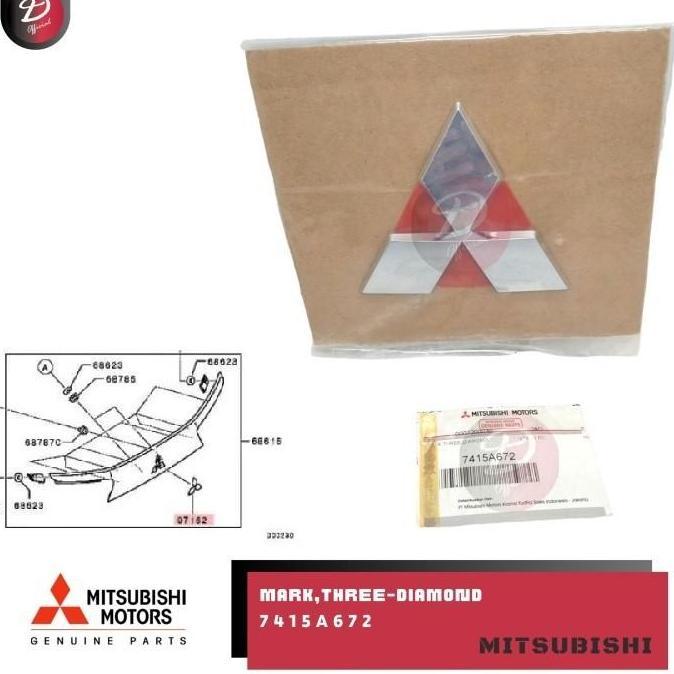 LOGO EMBLEM BELAKANG TIGA BERLIAN MITSUBISHI XPANDER GLS GLX EXCEED SPORT ULTIMATE CROSS TAHUN 2016-