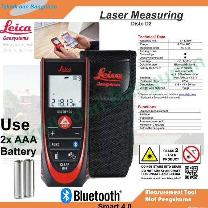 Laser Distance Meter Leica 100mtr Disto D2