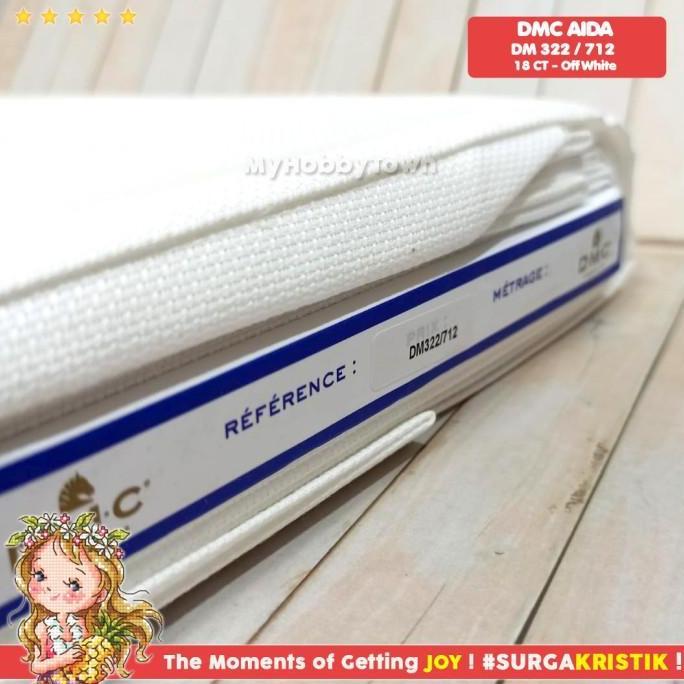 Kain Sulam Kristik Strimin Aida DMC 18ct 712 DM322