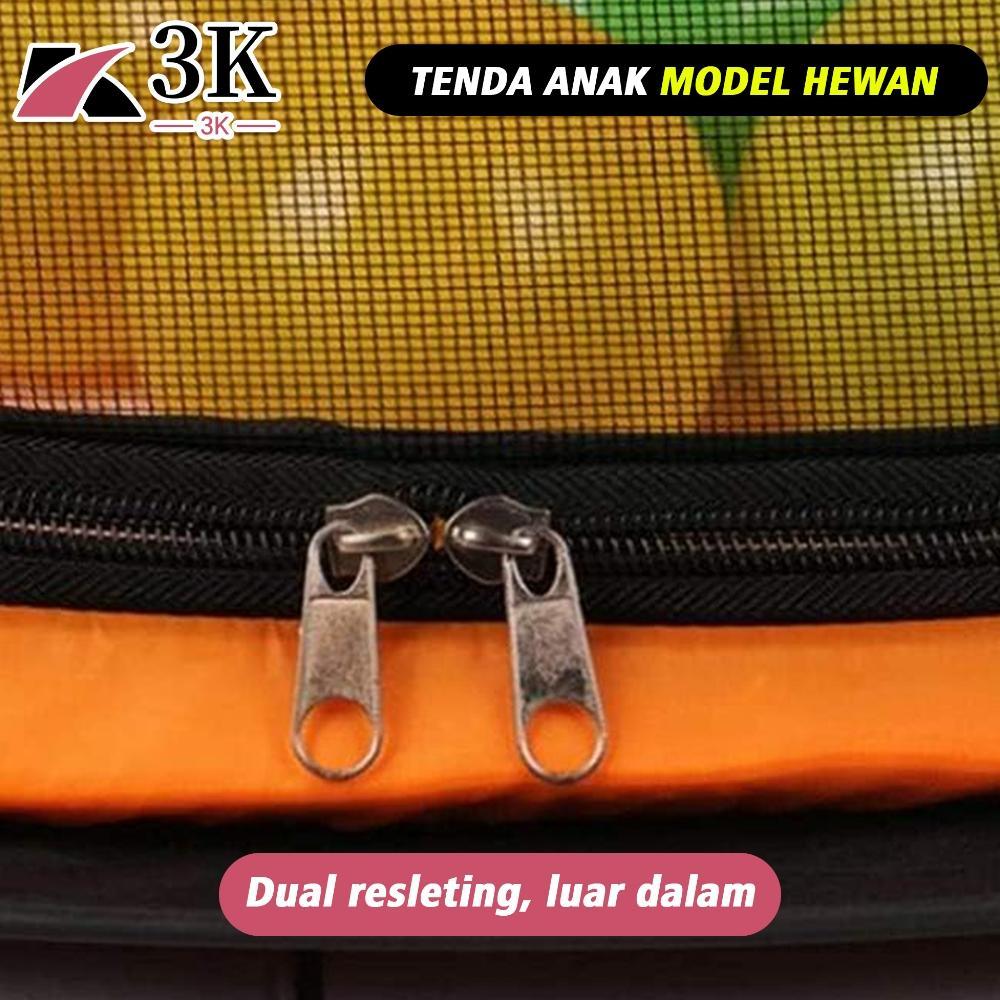 terbaru (3k surabaya) tenda anak karakter animal hewan camping otomatis lipat premium