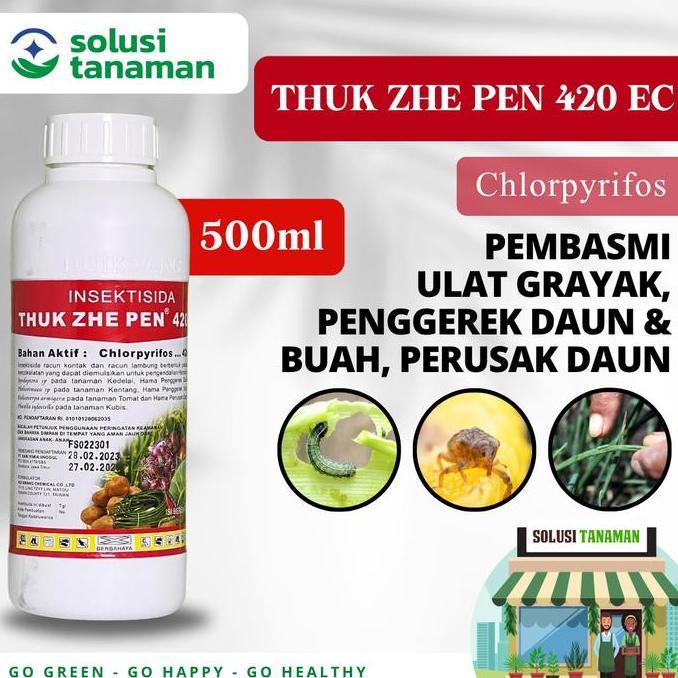 TERBARU - Obat Hama Thuk Zhe Pen @ 500 ml Insektisida Pembasmi Hama Ulat Tanaman