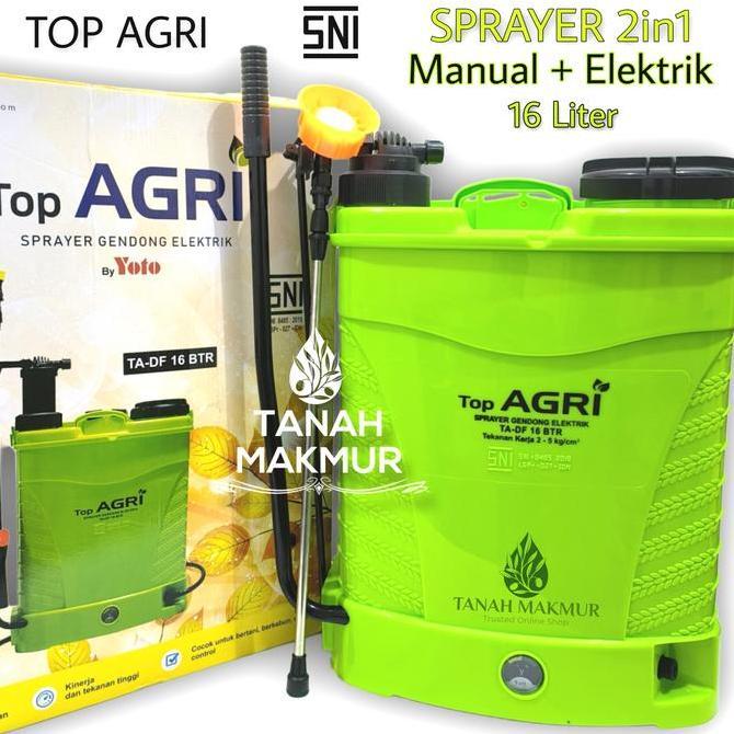 TERMURAH - Semprotan Manual Dan Elektrik 2in1 16 Liter Sprayer Top Agri 2 Fungsi