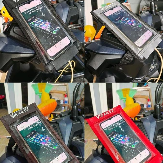 SUBANIKH HOLDER HP OJEK ONLINE HOLDER MOTOR BAHAN KULIT SINTETIS