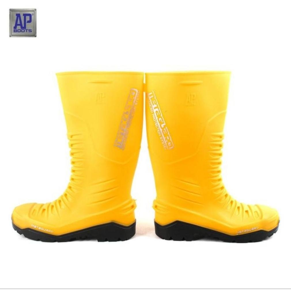 Sepatu boot Safety Ap Metaguard produk Original Ap Boots ada besi diujung sepatu