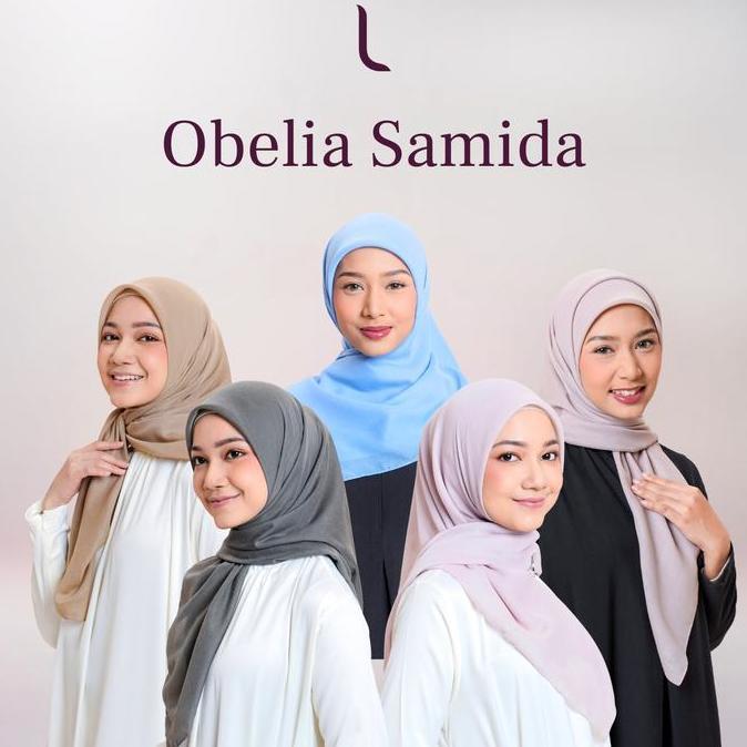 [BEST SELLER] Elzatta Hijab Kerudung Scarf Square Jilbab Segi Empat Polos Obelia Samida Wanita Musli