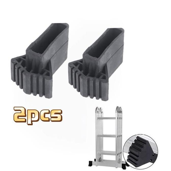 JINGEIZ 2PCS Karet Kaki Tangga Teleskopik double/Karet Kaki Tangga Lipat Anti Slip Karet Kaki Tangga