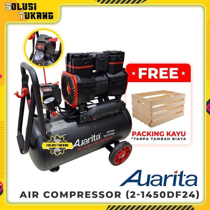 Promo Mesin Kompresor Auarita 2-1450F24 Silent Oilless Compressor Listrik Terbaru 
