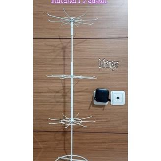 Rak Display Putar Matahari 3 Susun Gantungan Aksesories Display