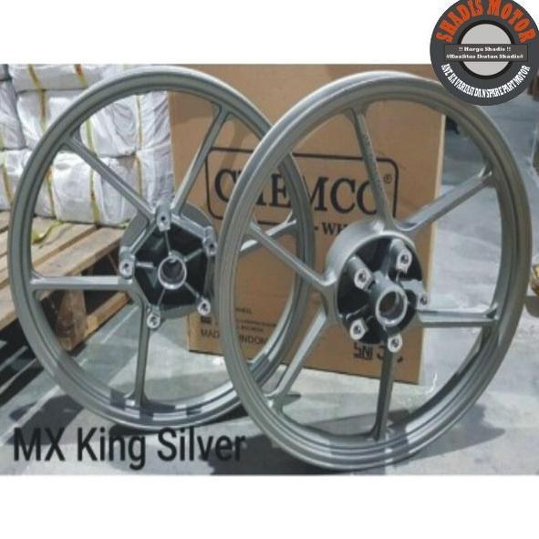 Velg Bintang BRT Chemco Ukuran 160/160 Ring 17 Warna Silver Motor MX King Velg Bintang Palang 6
