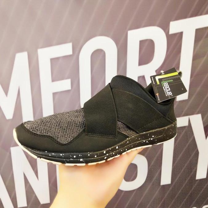 Sepatu League Hitam Vault Slip on Pria Sneakers Cowo Orinal