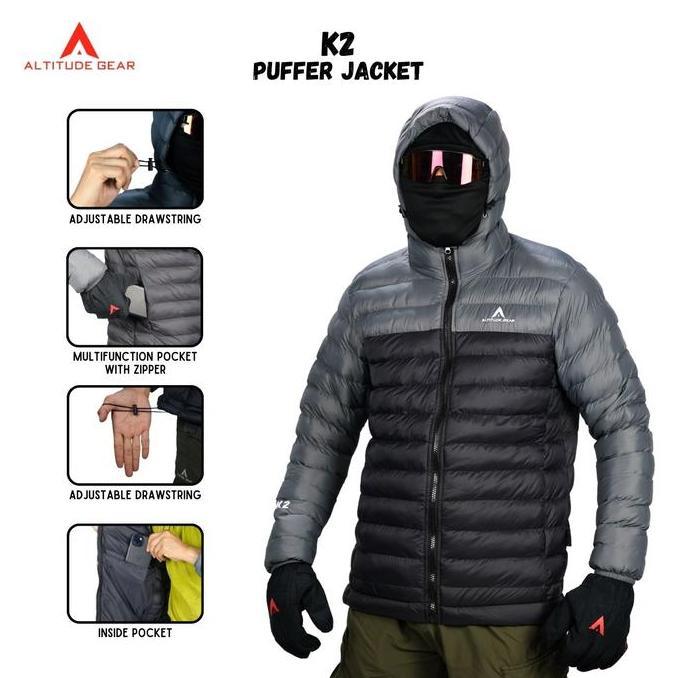 Jaket Gunung Puffer Altitude Gear K2 - Jaket Gelembung Musim Dingin PL