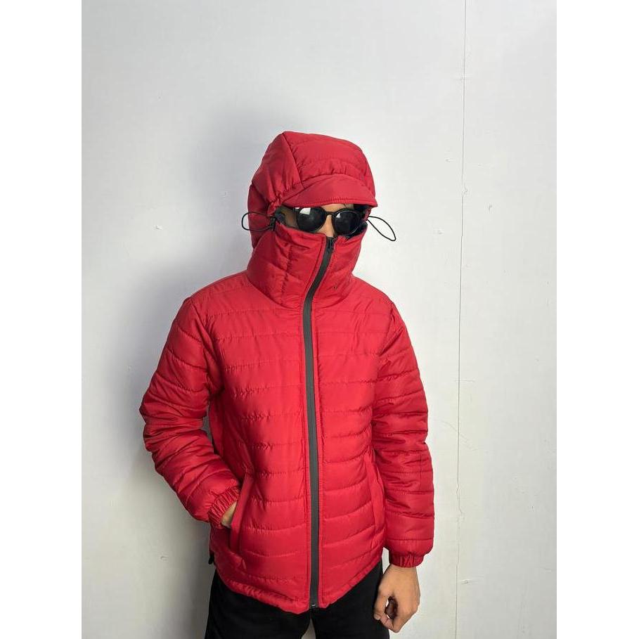 Polezone - Jaket Gunung Gorpcore Pria wanita Jacket Gelembung Puffer Jaket musim Dingin Casual Outdo