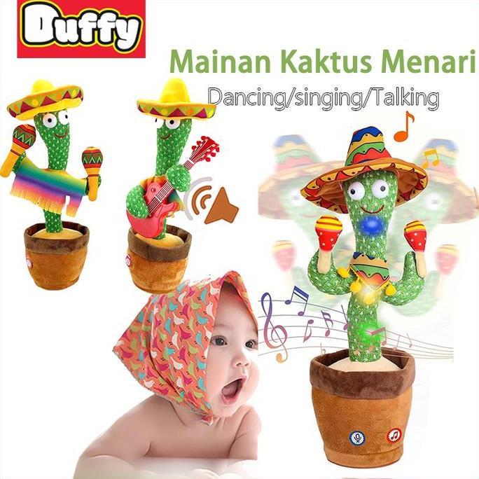 Boneka Kaktus Goyang Lampu dan Bicara / Mainan Kaktus Bergoyang Dancing Cactus Toys Talk Talking / K
