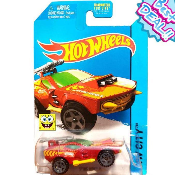 Hot Wheels Sting Rod II Merah HW City Mobil Diecast Jeep Tempur Offroad Ban Plastik New