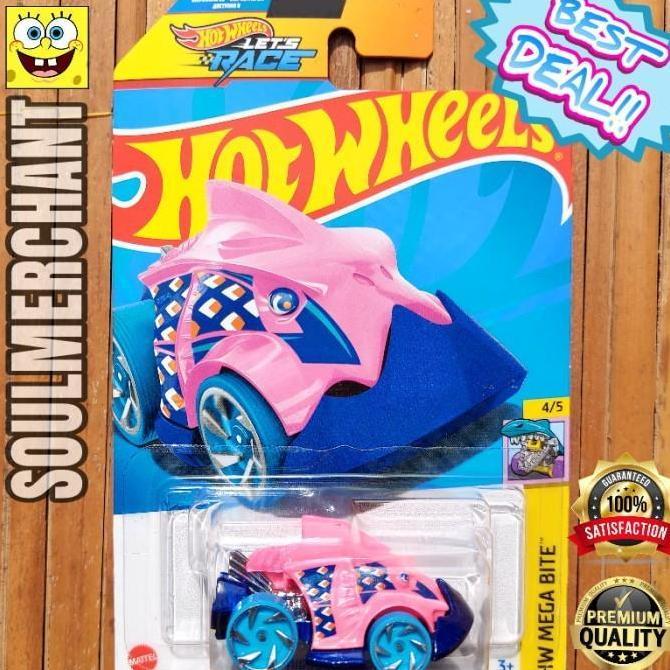 Hot Wheels Piranha Terror Hijau Pink Lets Race - Diecast Mobil Ikan Piranha New